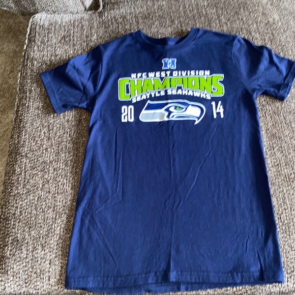 NFL SEATTLE SEAHAWKS (NFC) 2014 Champion T-Shirt 🧦 - Picture 1 of 3